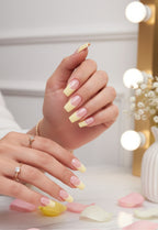 N21 Butter French Press-On Nails – Soft Yellow French Tips
