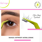 N21™ Lash Magic No-Glue Press-On Lashes (10–12mm Wispy), 36 Lash Cluster Pieces