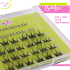 N21™ Lash Magic Duo No-Glue Top + Bottom Lash Clusters (6mm & 13mm), 36 Pieces