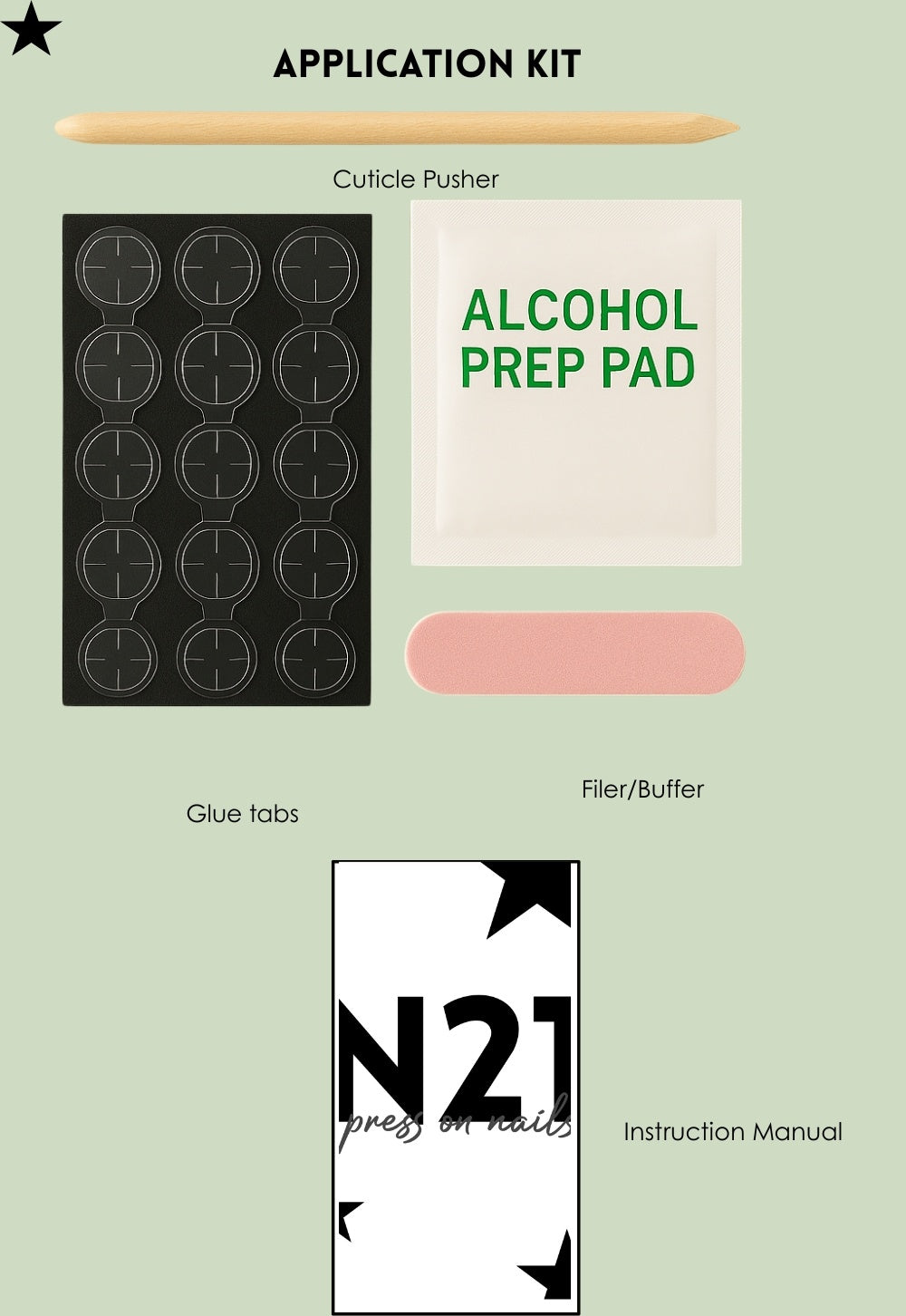 Matchami Press-On Nails – Mint Green Squoval Nails