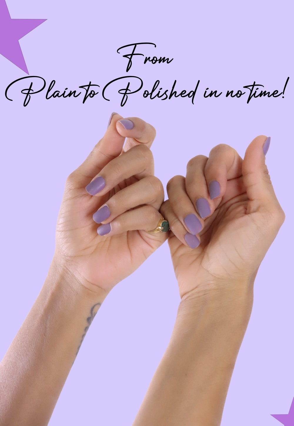 Purple Luxe Press-On Nails – Matte Lavender Squoval Nails