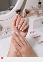 French Luxe Press-On Nails – Classic French Tips Medium Squoval