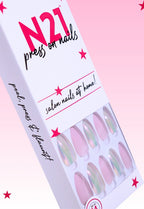 Pinky Chrome Press-On Nails – Baby Pink Chrome Almond Nails