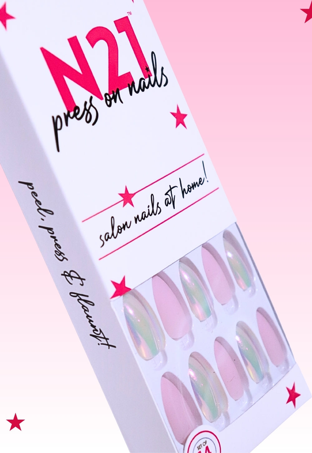 Pinky Chrome Press-On Nails – Baby Pink Chrome Almond Nails