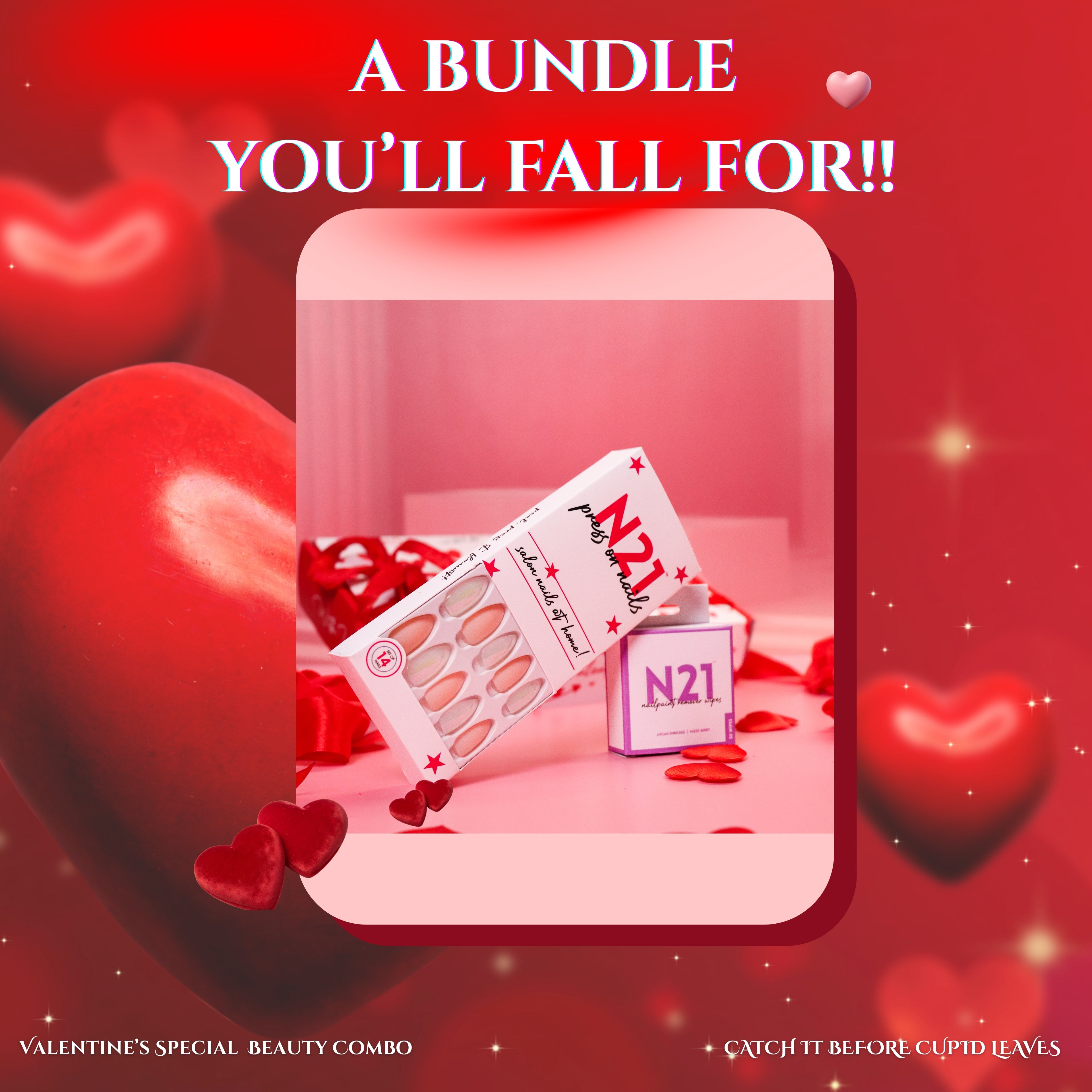 Chrome Nail Gift Set (Press-Ons + Nail Wipes)