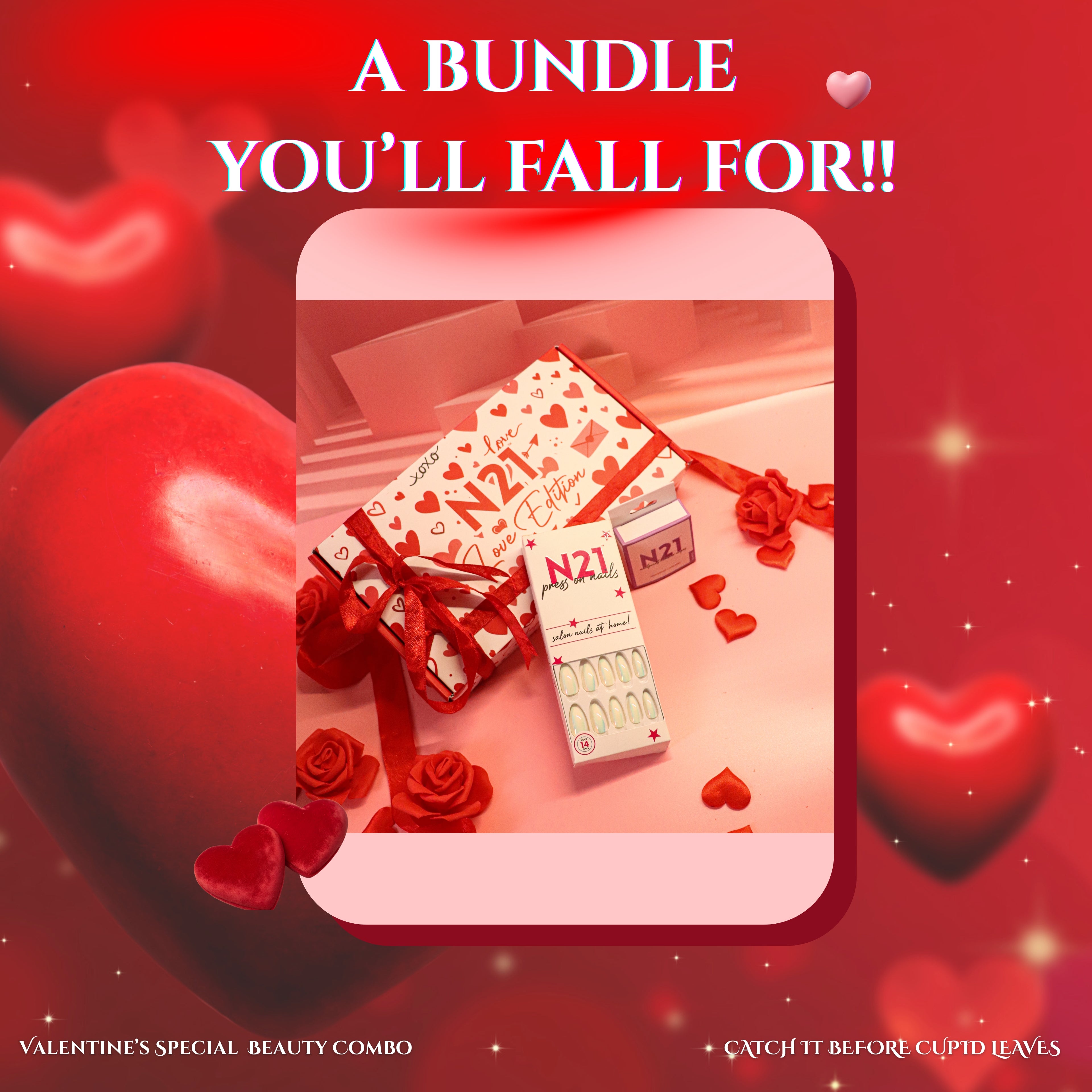 Chrome Nail Gift Set (Press-Ons + Nail Wipes)