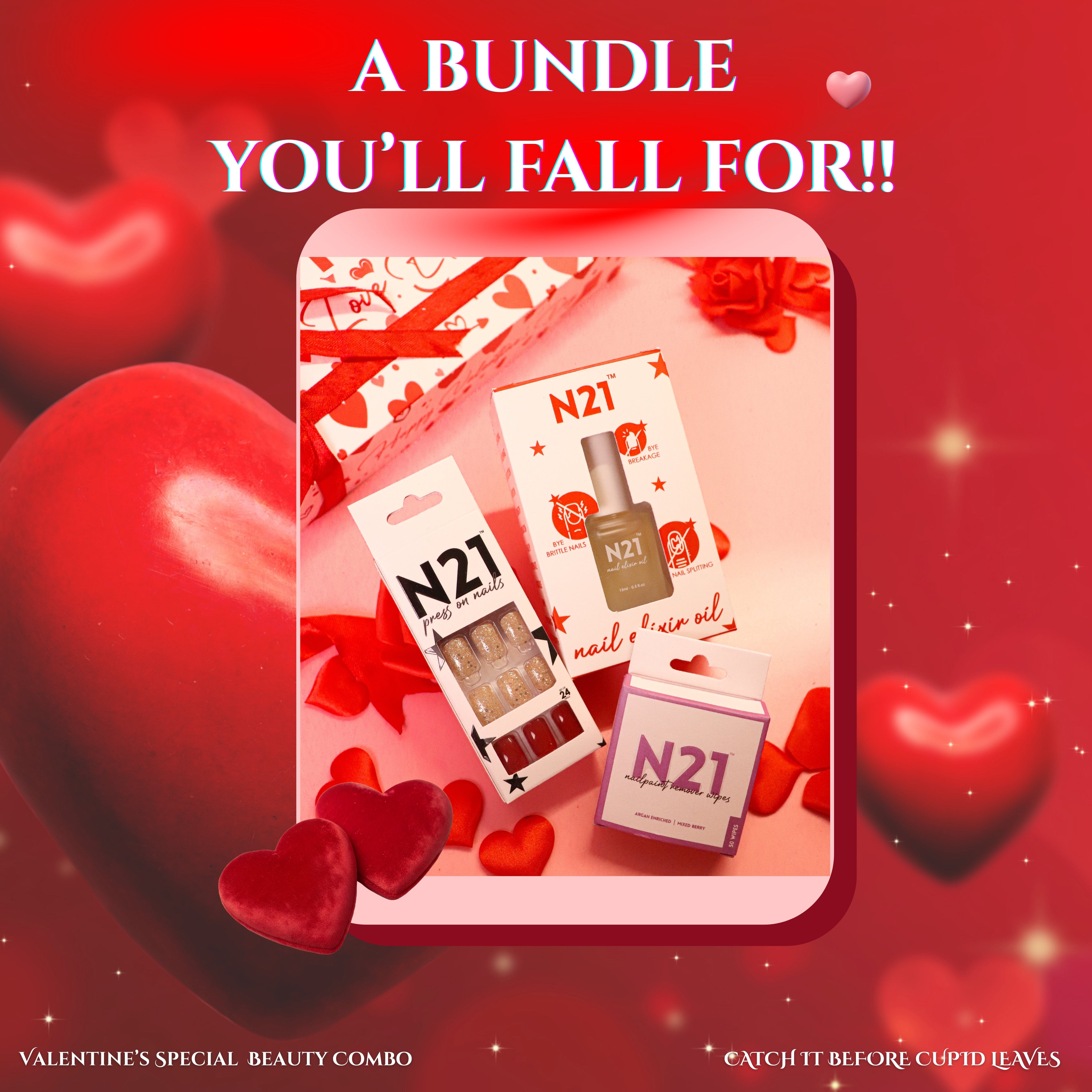 Press-On Nails + Nail Elixir Oil + Nail Wipes