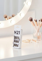 Cat Eye-Tiger Press-On Nails – Black & Gold Cat Eye Effect Nails