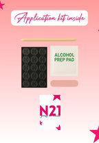 Blush Flora Press-On Nails – Soft Pink Floral Design | 30 Nails | N21 Salon Nails at Home