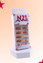 Coral Love Press-On Nails – Coral Pink Squoval Nails (Set of 30)