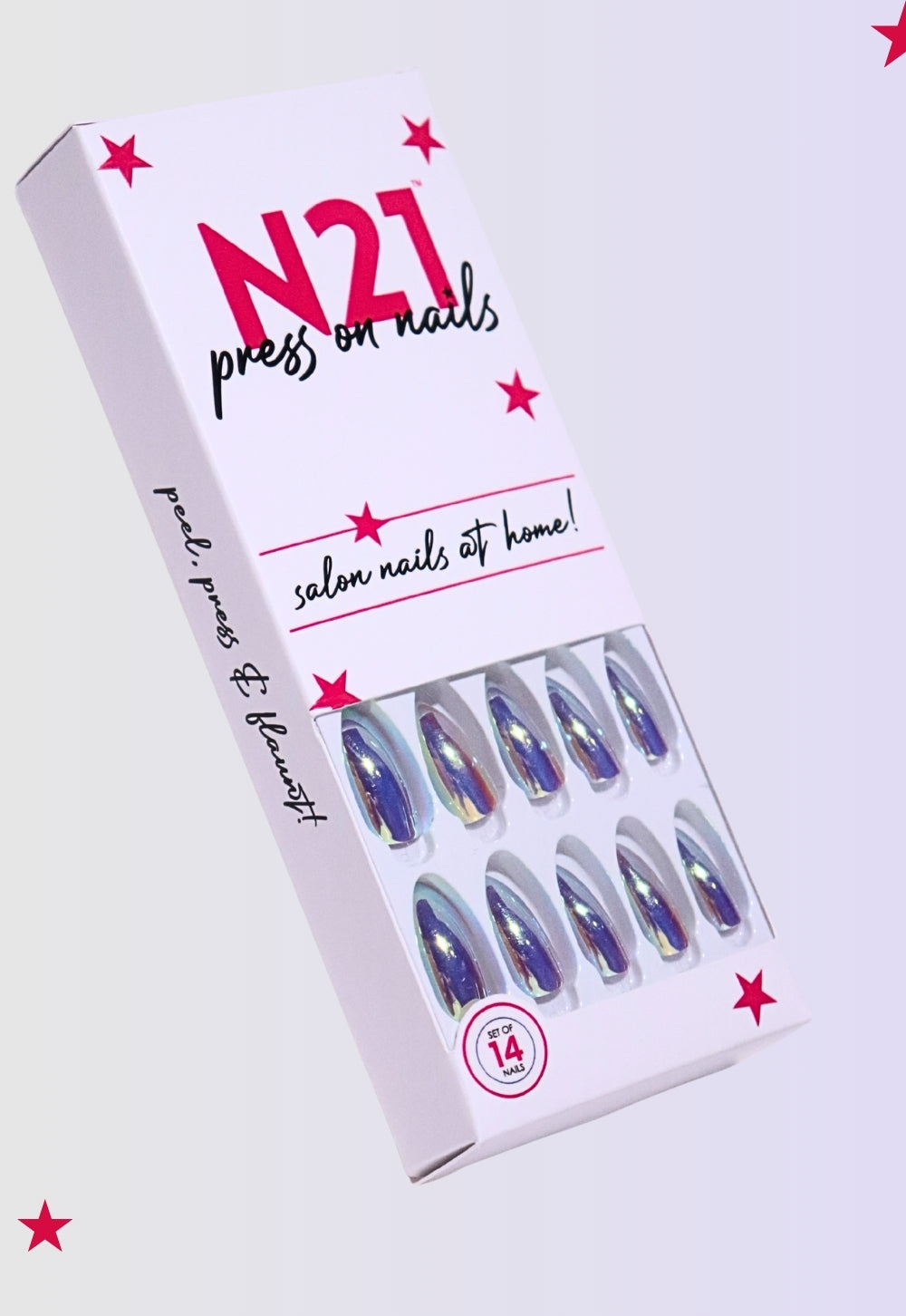 Metallic Chrome Press-On Nails – Baby Pink Chrome Almond Nails