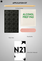 Silverkiss Press-On Nails – Medium Squoval Glittery Silver Nail Art