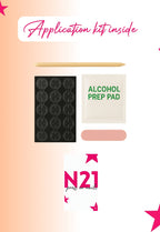 Fairy Tale Press-On Nails | Elegant Nude Shimmer Nails with Floral Accent