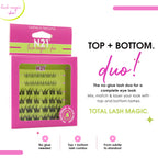 N21™ Lash Magic Duo No-Glue Top + Bottom Lash Clusters (6mm & 13mm), 36 Pieces