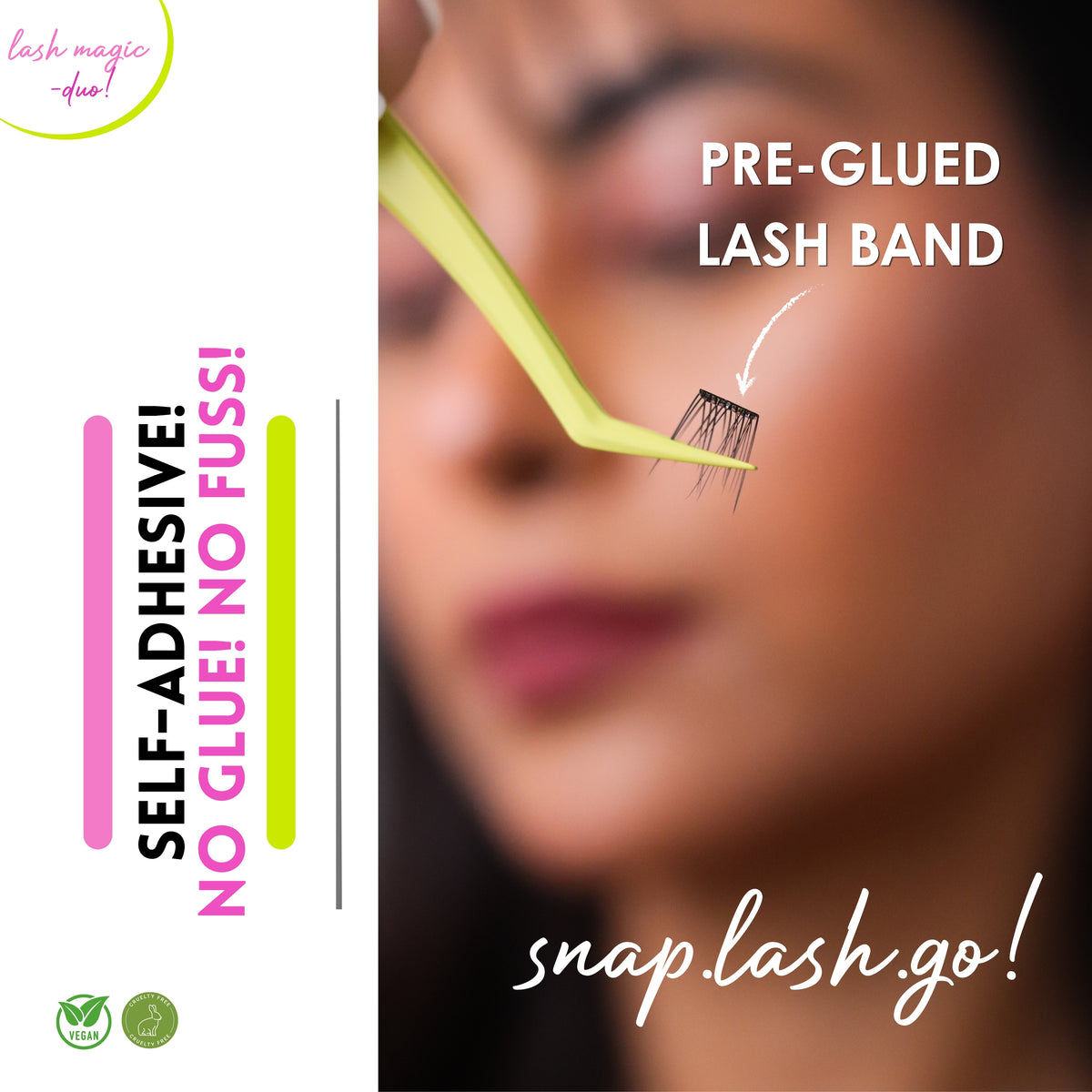 N21™ Lash Magic Duo No-Glue Top + Bottom Lash Clusters (6mm & 13mm), 36 Pieces