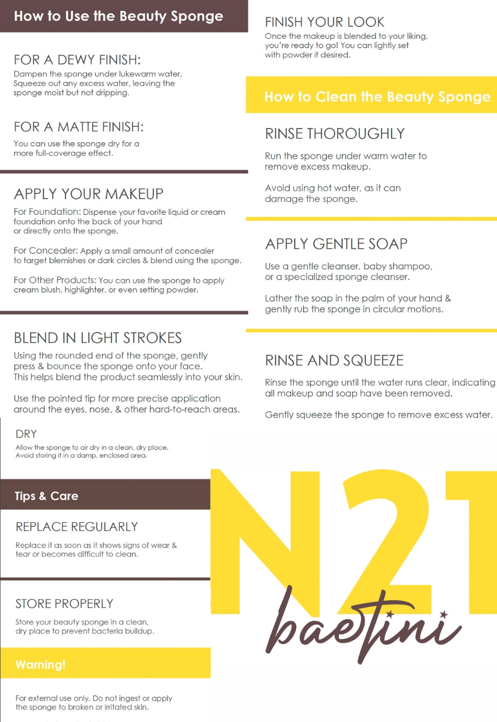 Baetini Beauty Sponge – Soft Makeup Blender for Flawless Foundation & Concealer