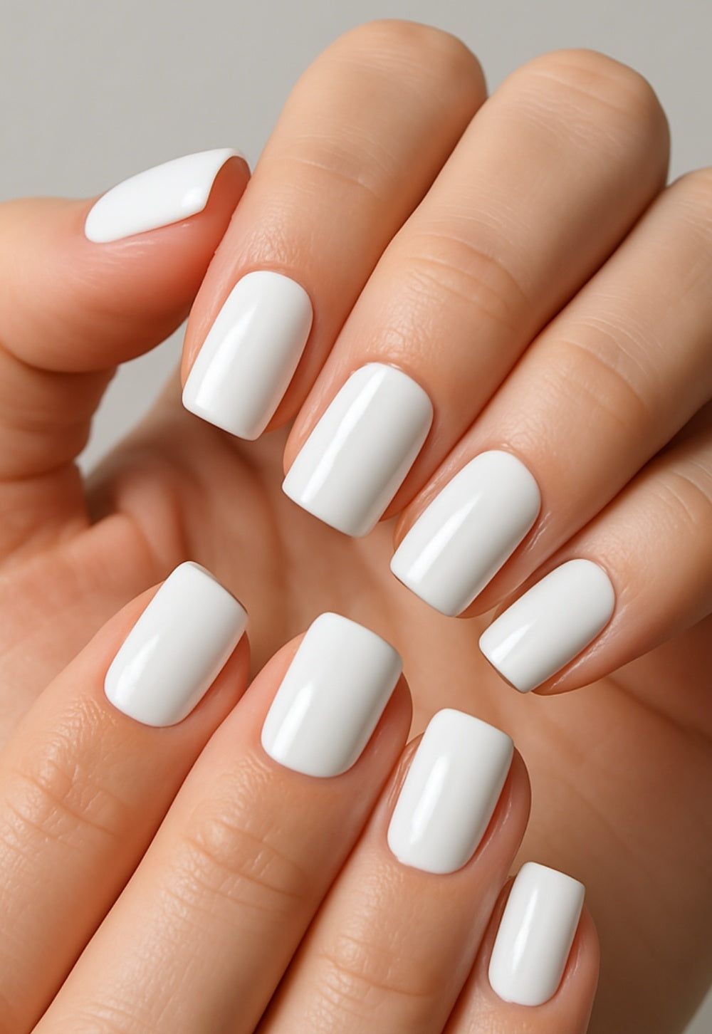Frostie White (Neha’s Go-To) Press-On Nails | Classic White Squoval Nails