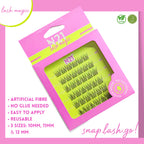N21™ Lash Magic No-Glue Press-On Lashes (10–12mm Wispy), 36 Lash Cluster Pieces
