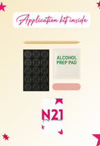 Peppy Tips – Colorful Half French Press-On Nails | N21 Medium Squoval Nails