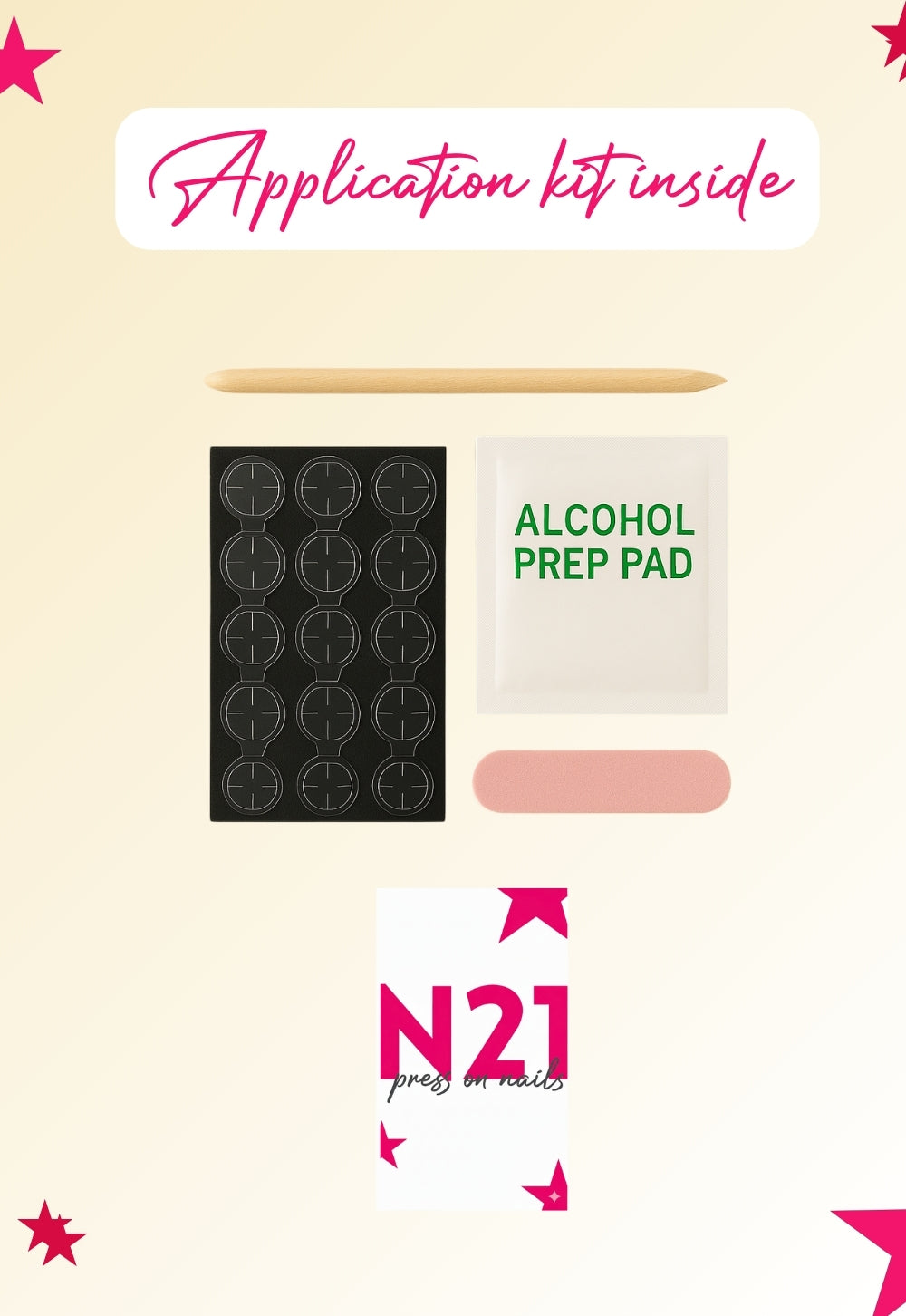 Peppy Tips – Colorful Half French Press-On Nails | N21 Medium Squoval Nails