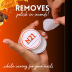 N21 Nail Polish Remover Wipes | Removes Polish in Seconds | Orange Scented + Jojoba | 50 Wipes