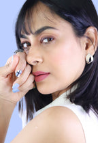 Bluette Press-On Nails – Medium Squoval Blue Plaid Press-On Nails