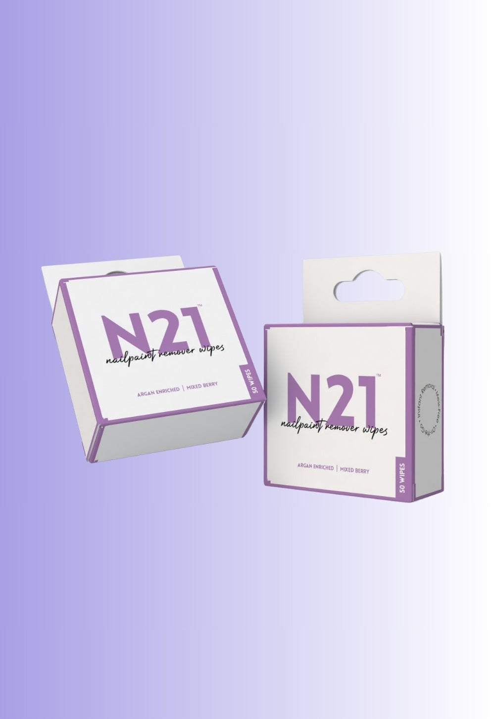 Nail Paint Remover Wipes with Argan Oil – Quick, Mess-Free Polish Removal (Berry Scented)