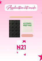 Sugar Sweet Press-On Nails – Pink & White Graphic Nail Art (Set of 30)