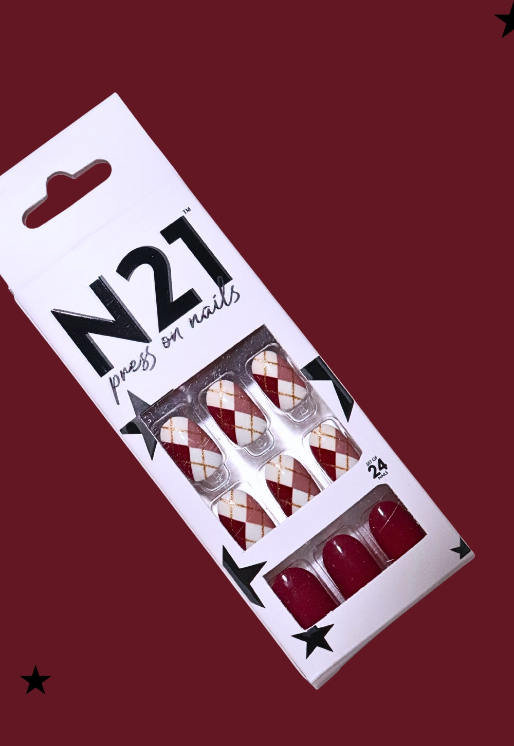 Cherry Checkmate Press-On Nails – Red & White Checkered Squoval Nails