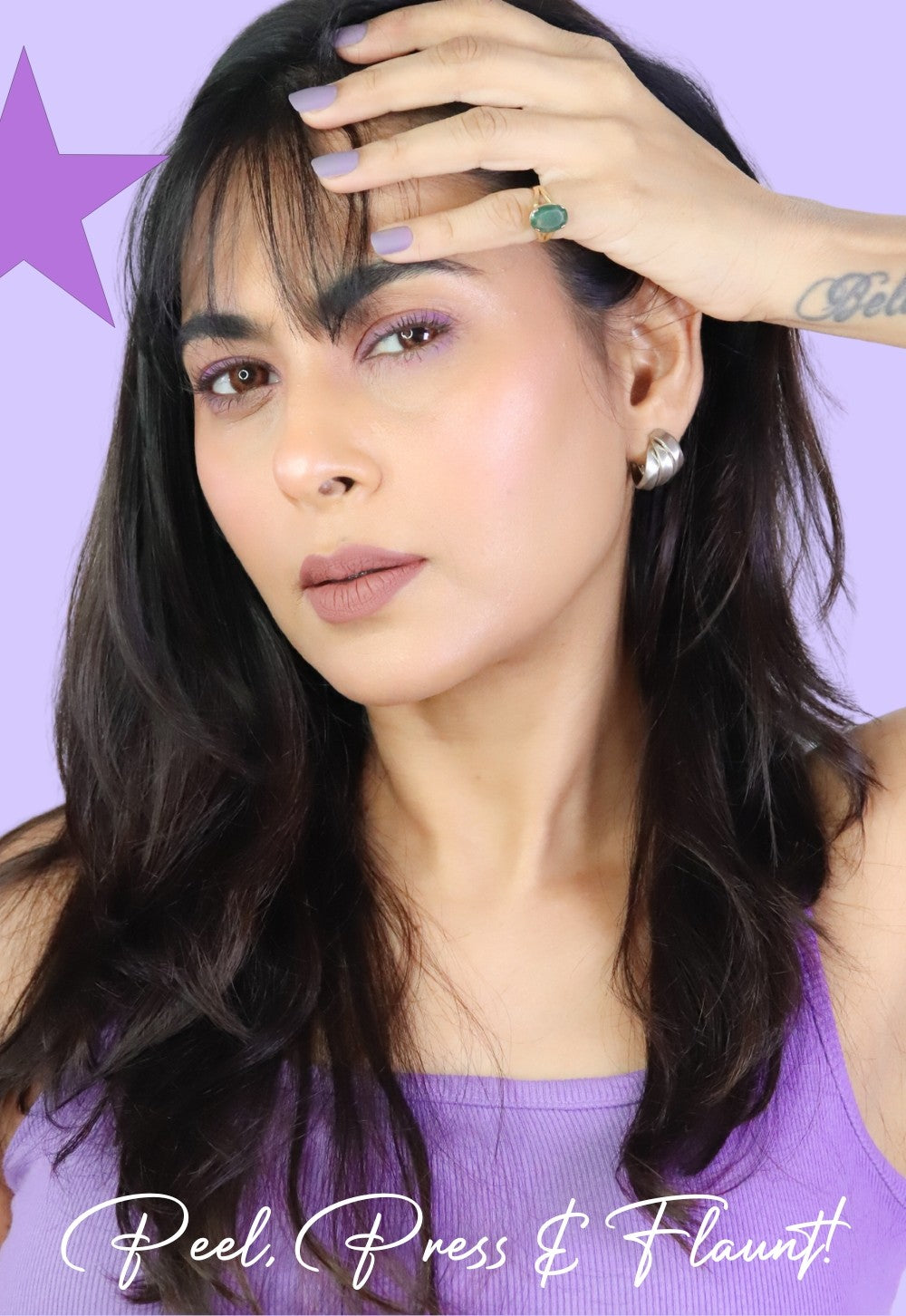 Purple Luxe Press-On Nails – Matte Lavender Squoval Nails