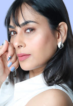 Bluette Press-On Nails – Medium Squoval Blue Plaid Press-On Nails