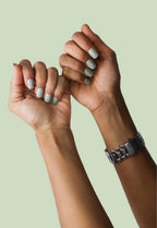 Matchami Press-On Nails – Mint Green Squoval Nails