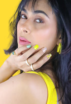 Lemon Zest Press-On Nails – Neon Yellow Squoval Press-On Nails