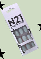 Matchami Press-On Nails – Mint Green Squoval Nails