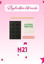 Pink Half French Press-On Nails – Medium Squoval Pink Diagonal French Nails