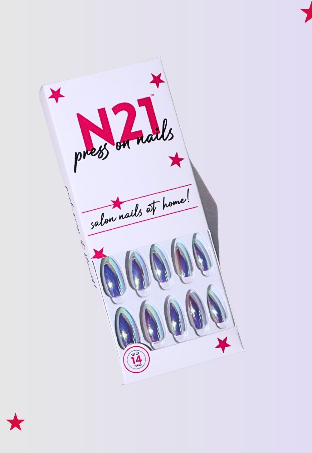 Metallic Chrome Press-On Nails – Baby Pink Chrome Almond Nails