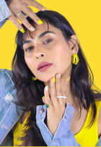 Lemon Zest Press-On Nails – Neon Yellow Squoval Press-On Nails