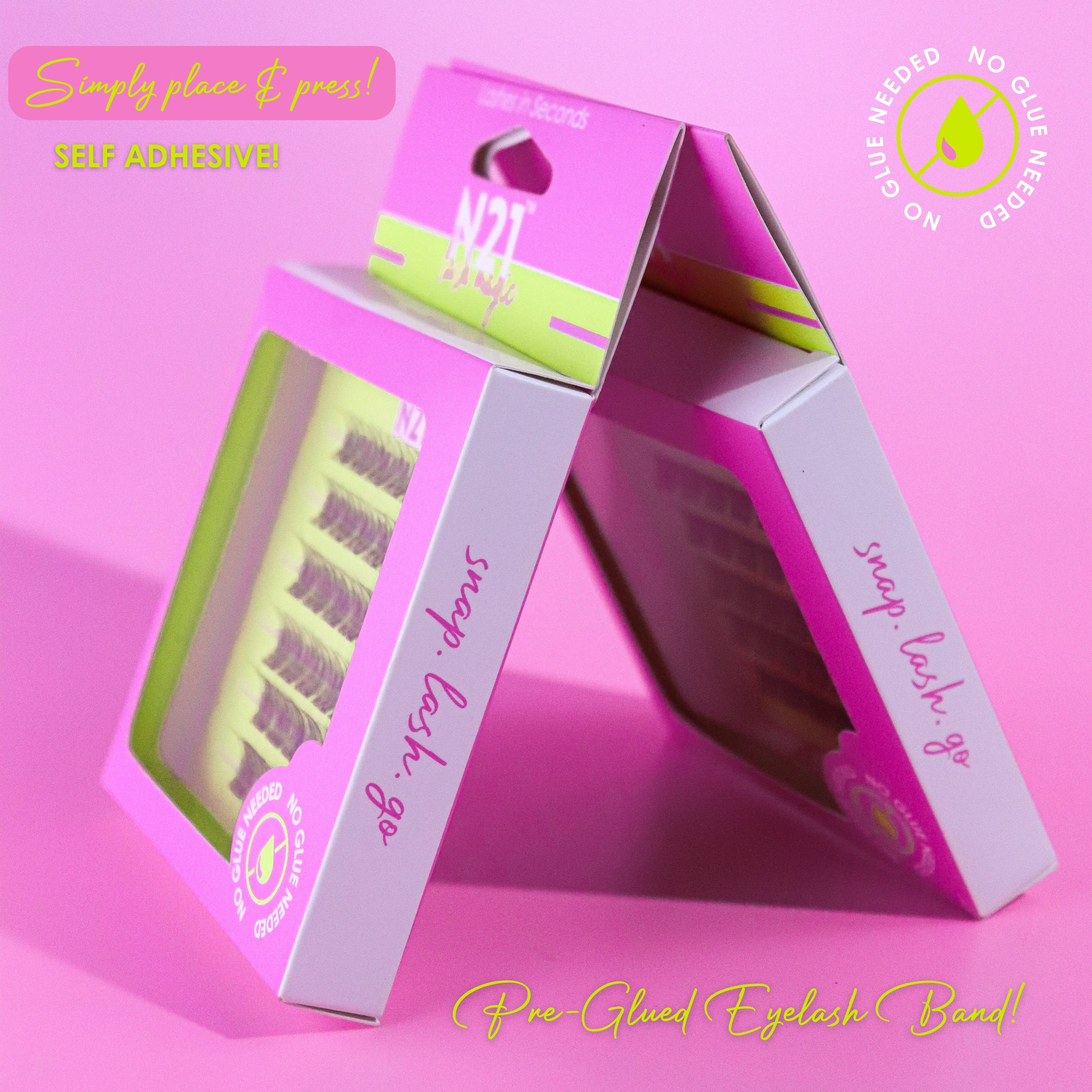 N21™ Lash Magic No-Glue Press-On Lashes (10–12mm Wispy)