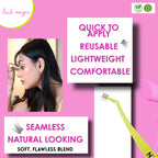 N21™ Lash Magic No-Glue Press-On Lashes (10–12mm Wispy), 36 Lash Cluster Pieces