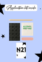 Glitter Blue Press-On Nails – Powder Blue Glitter Squoval Nails