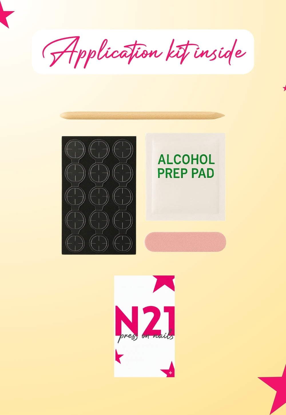 N21 Butter French Press-On Nails – Soft Yellow French Tips