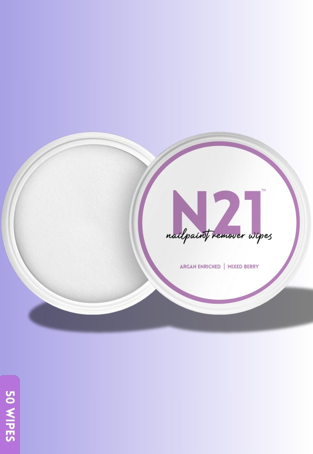 Nail Paint Remover Wipes with Argan Oil – Quick, Mess-Free Polish Removal (Berry Scented)